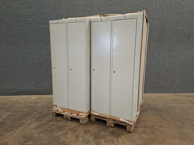 1557309-3 4 pcs Wardrobe CLASSIC Sloping ceiling, 2 sections, 1900x800x550 mm, grey
