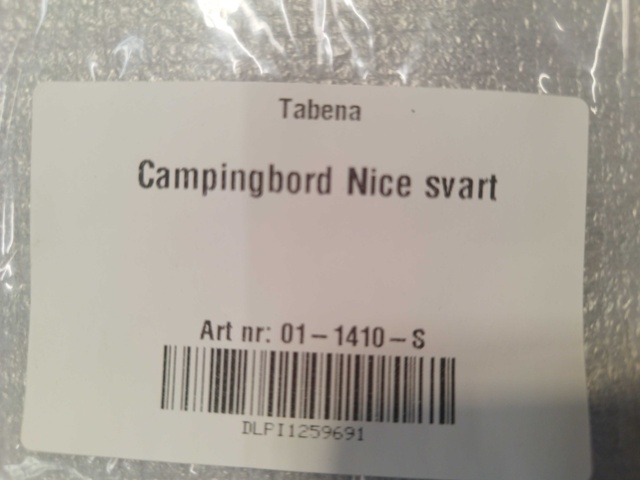 1537317-4 Campingbord, 4 st - Nice, justerbar höjd, bärhandtag