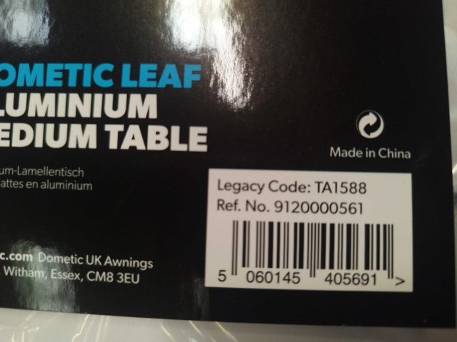 1537321-5 Campingbord, 2 st - Dometic Leaf Medium, aluminium, hopfällbara