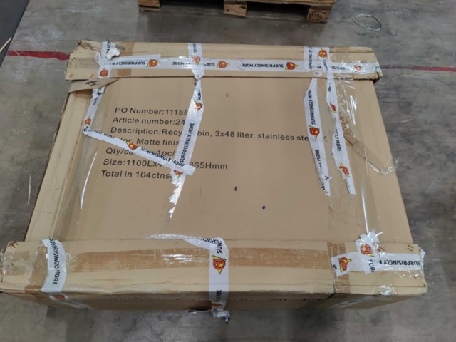 1557416-2 Sorting container CLARK 3x48 liters, stainless steel