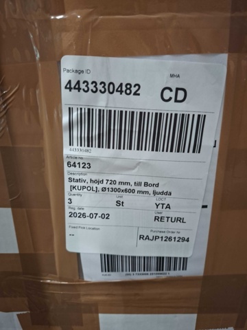1557319-3 3 st Bordsben/Bordsstativ Kupol