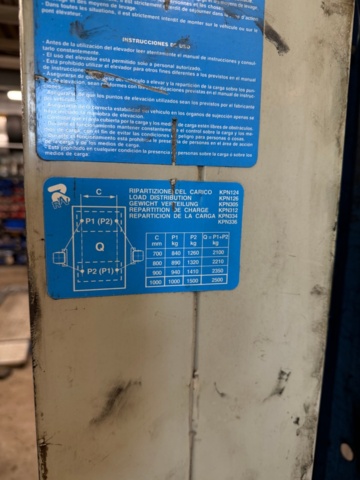 1516422-8 2-pillar lift - Ravaglioli KPN336 (Repair item)