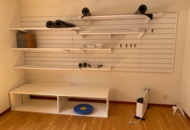 1557461 Shelf with wall rails