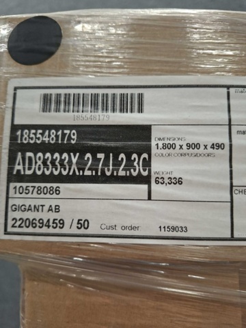 1544087-4 Småfacksskåp Gigant H1800xB900xD500mm