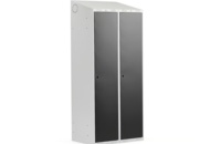 1557308 1 st Klädskåp CLASSIC Sluttande tak, 2 sektioner, 1900x800x550 mm, svart