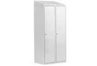 1557309 4 st Klädskåp CLASSIC Sluttande tak, 2 sektioner, 1900x800x550 mm, grå