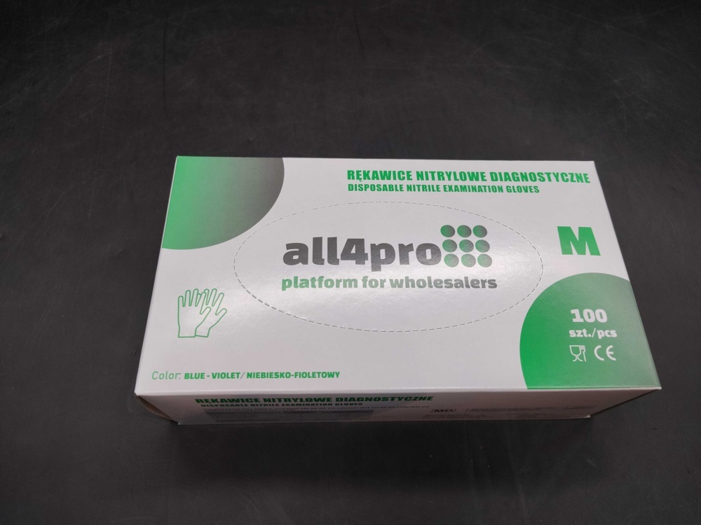 1488629-2 Engångshandskar, 20 st 100-pack - all4pro, nitril, stl M