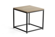 1557417 Soffbord MOOD 500x500 mm, ek, svart stativ