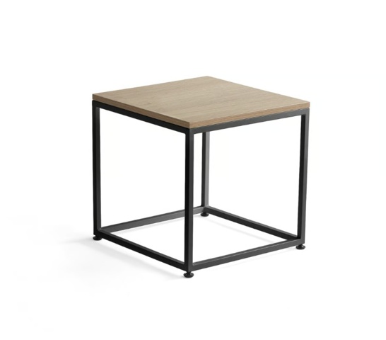 1557417-1 Coffee table MOOD 500x500 mm, oak, black frame