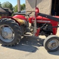 1531244-25 Massey Ferguson 30 Diesel 1964 med frontlastare och pallgafflar – Fungerar