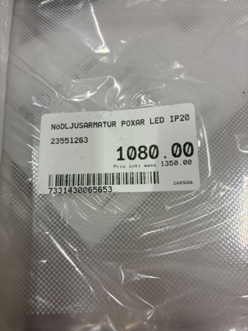 1557573-5 3 st Nödljusarmaturer Amiga Poxar ED IP20