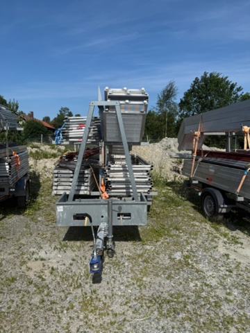 1352279-2 Construction scaffolding trailer Temared 2022 including scaffolding