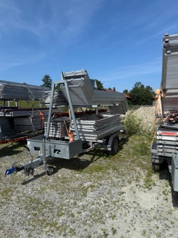 1352279-3 Construction scaffolding trailer Temared 2022 including scaffolding