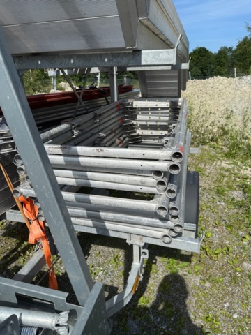 1352279-5 Construction scaffolding trailer Temared 2022 including scaffolding