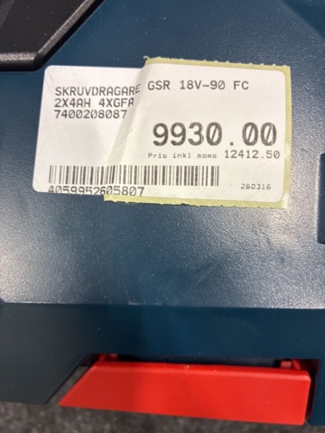 1557586-4 Borrskruvdragare Bosch GSR 18V-90