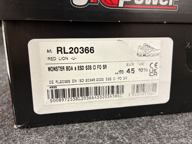 1557630-5 Skyddsskor U-Power Monster Boa ESD S3S CI FO SR, Strl 45