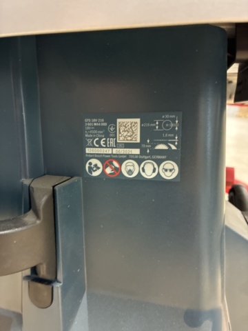 1557650-19 Bordcirkelsåg Bosch BOSCH GTS 18V-70 & Arbetsbord Bosch GTA560