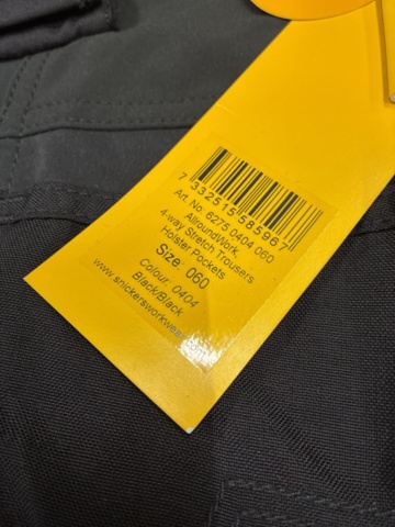 1557717-3 3 st Arbetsbyxor Snickers Workwear, Strl 60, 46 & 100