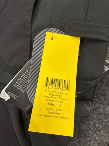 1557717-7 3 st Arbetsbyxor Snickers Workwear, Strl 60, 46 & 100