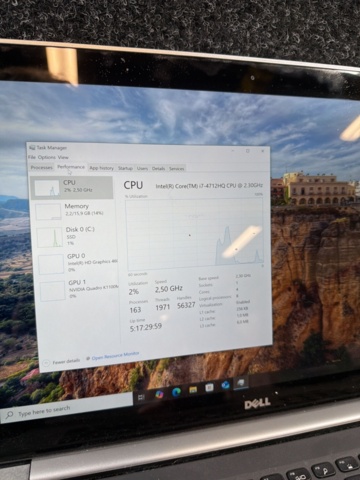 1516494-6 Bärbar dator i7 / 16GB RAM / 256GB SSD / Quadro med laddare  - Dell Precision M3800