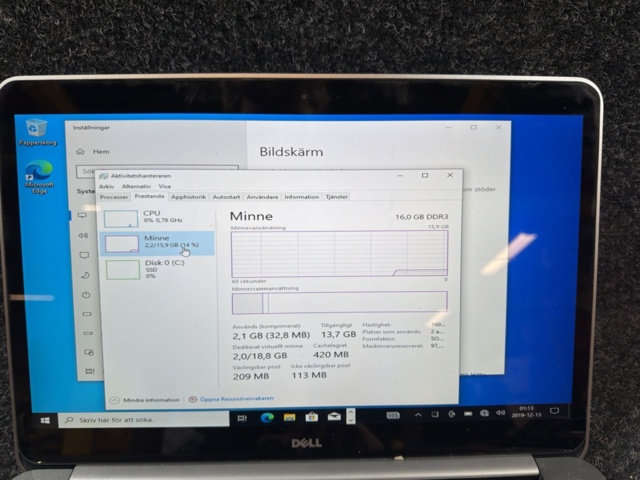 1516498-5 Bärbar dator i7 / 16GB RAM / 256GB SSD med laddare - Dell Precision M3800