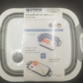 1537322-7 Hopfällbara skärbrädor, 8 st - Gimex, 2-i-1, grå/vit