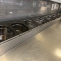 1532077-4 Rostfri kylbänk med 6 st lådor och kylränna