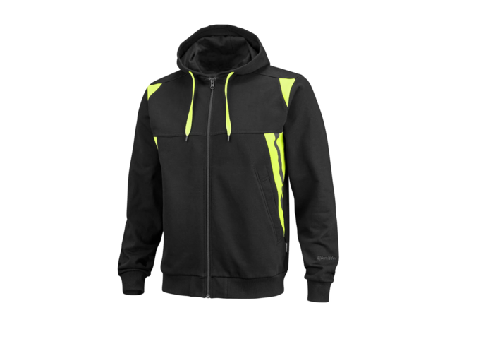 1557711-1 4 st Hoodie Björnkläder Fullzip Contrast, Strl XL