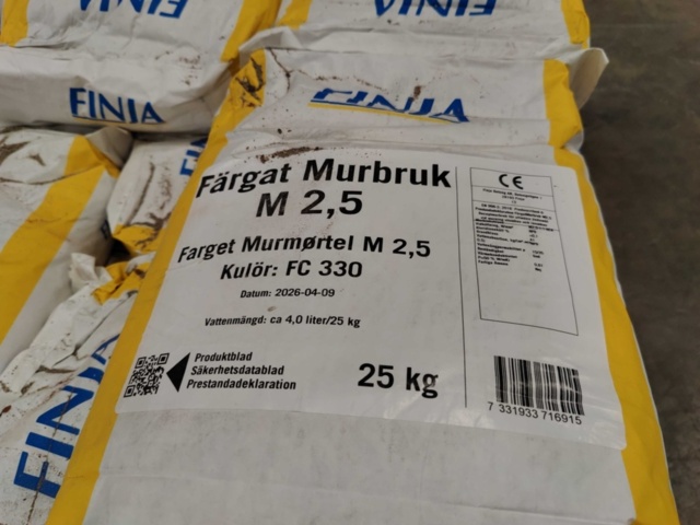 1558005-4 21 st Färgat Murbruk Finja M2.5 25kg