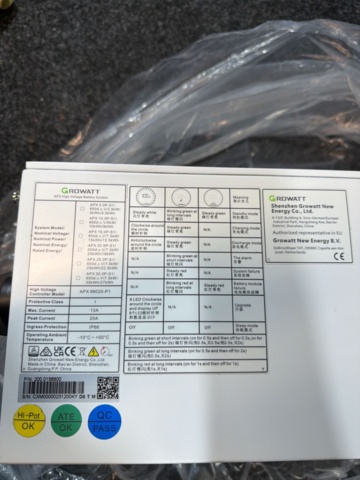 1516512-4 Batterimodul – Growatt APX 98020-P1 (Ny/oanvänd)