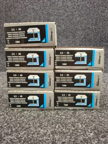 1557760-2 7000 st Bandad Gipsskruv Borrspets 3.5x40 & 3.5x25mm, Gunnebo
