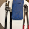 1531253-1 Elpress V1311 Hydraulic cable press 13 tons with transport bag and crimping pliers – Working
