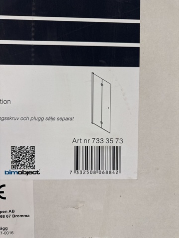 1458429-3 Alterna Lusso vikbar duschdörr 90 cm.