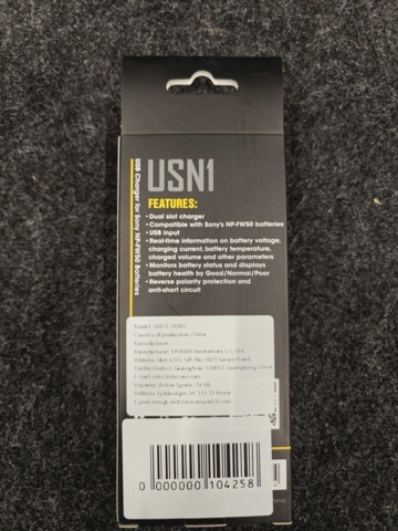 1558227-3 Batteriladdare för kamerabatterier Nitecore