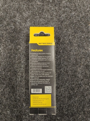 1558227-15 Batteriladdare för kamerabatterier Nitecore