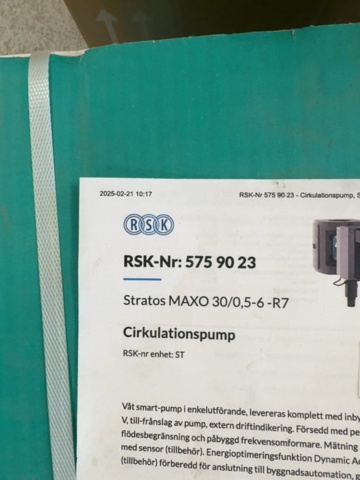 1458433-1 Cirkulationspump - Wilo Stratos MAXO 30/0,5-6-R7