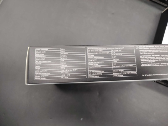 1558264-4 Laptop charger, 5 pcs - Unisync, USB-C 75W, Qi 10W