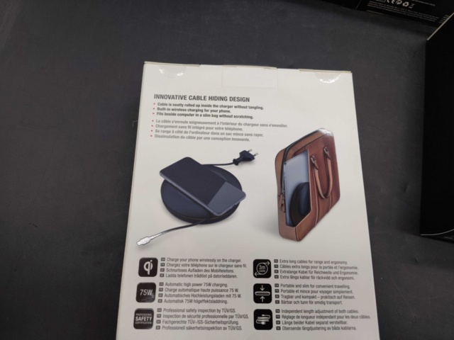1558264-5 Laptop charger, 5 pcs - Unisync, USB-C 75W, Qi 10W