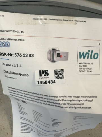 1458434-3 Cirkulationspump - Wilo Stratos 25/1-4
