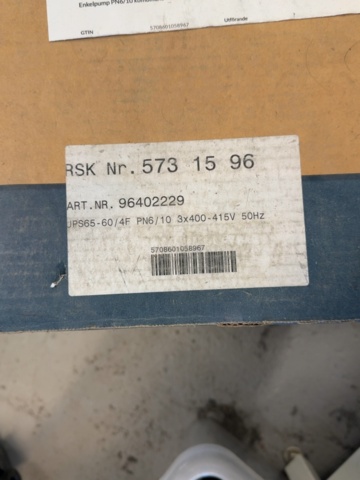 1458435-2 Cirkulationspump - Grundfos UPS65-60/4F