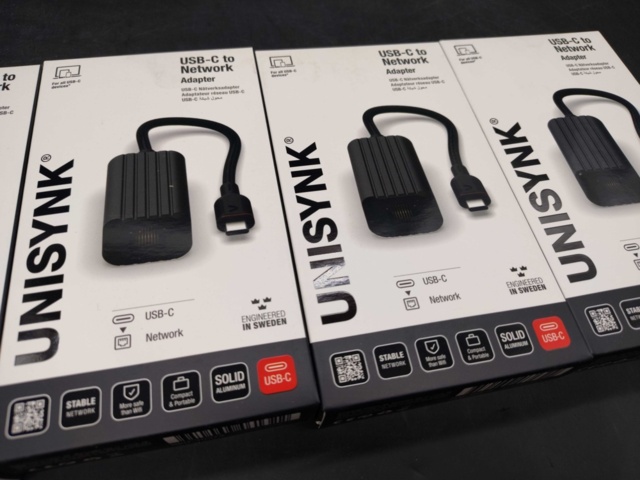1547184-3 Nätverksadapter, 5 st - Unisynk, USB-C till Ethernet
