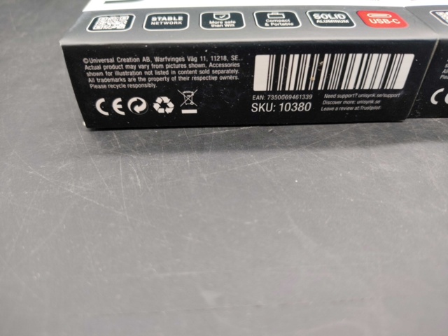 1547186-3 Nätverksadapter, 5 st - Unisynk, USB-C till Ethernet