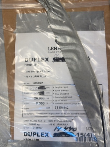 1458446-2 Radiatorer - Lenhovda Duplex 2st
