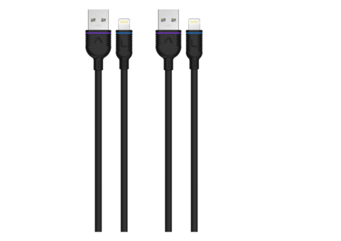 Laddkabel, 6 st förpackningar - Unisynk, Lightning, USB-A 0,5 m