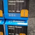 1557779-3 600 st Träskruv Försänkt 6.0x160 & 6.0x180mm, Gunnebo