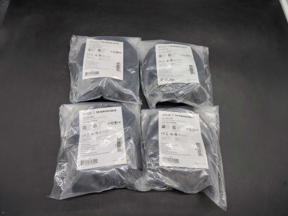 1558375-2 Headset, 4 pcs - Sennheiser, SC 135 USB with 3.5 mm