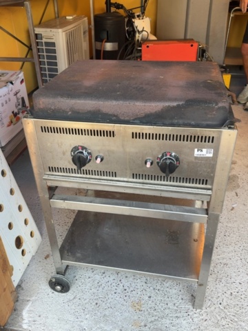 Grillvagn med häll och galler gasol