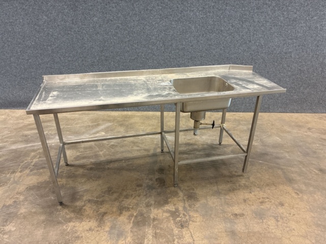 Diskbänk i rostfritt stål 2000*650*970mm