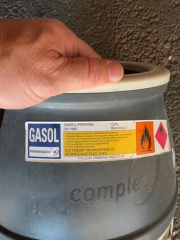 1458466-2 Gasolflaska PC5  komposit, utan gas 3 st