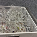 1558471-5 Diskbacksvagn i rostfritt stål med glas & flaskor